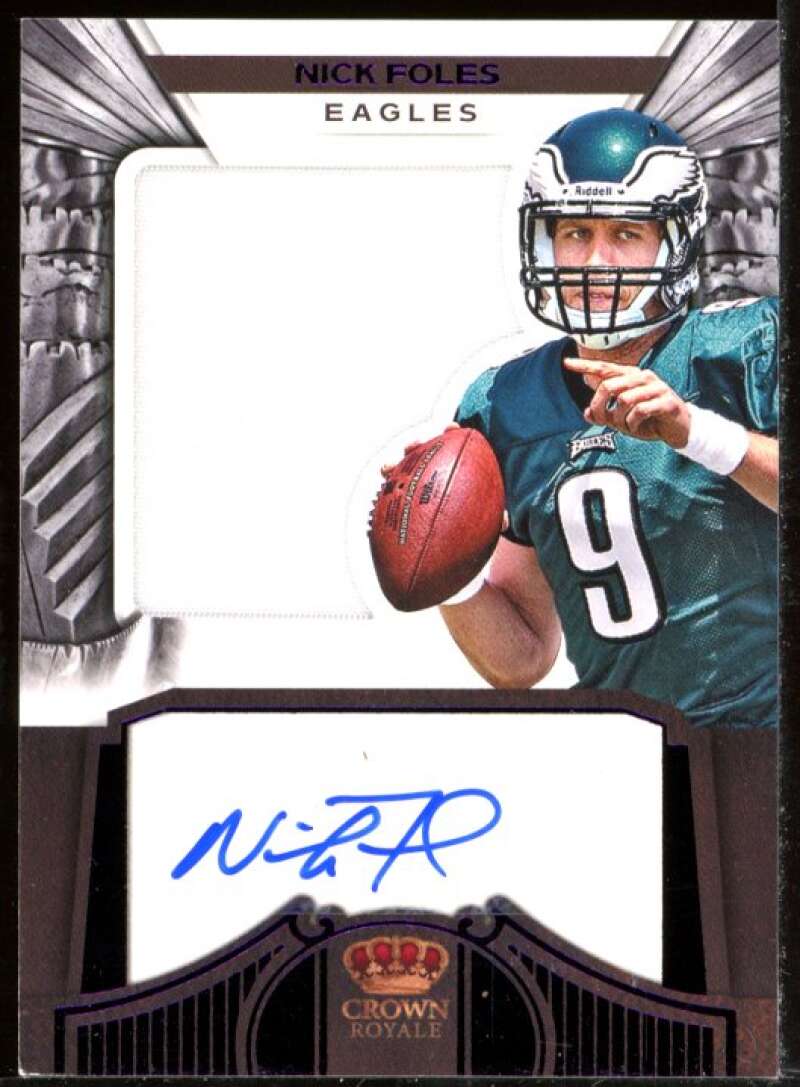 Nick Foles JSY AU Card 2012 Crown Royale Purple #274 Image 1