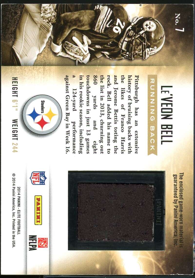 Le'Veon Bell Card 2014 Elite Down and Distance Second #7 /49 Image 2