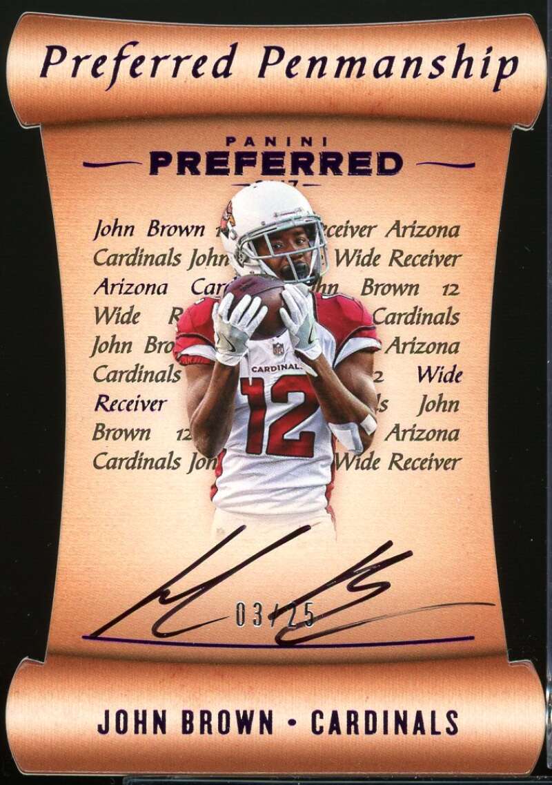 John Brown PEN AU Card 2017 Panini Preferred Purple #113 /25 Image 1