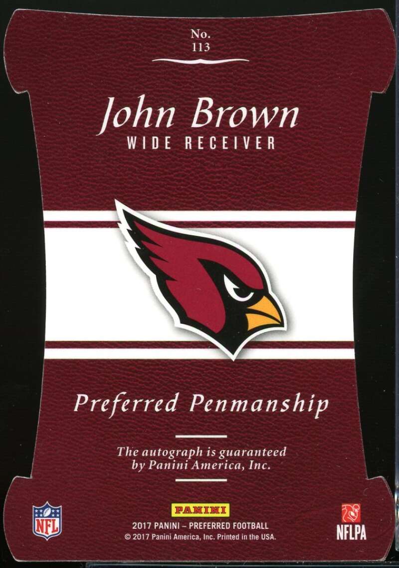 John Brown PEN AU Card 2017 Panini Preferred Blue #113 /35 Image 2