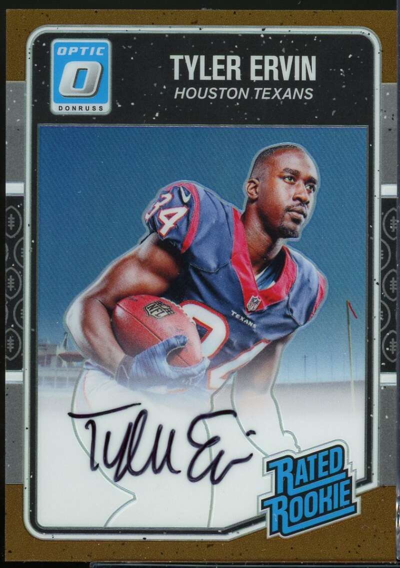 Tyler Ervin Card 2016 Donruss Optic Rated Rookies Autographs Bronze #198 Image 1