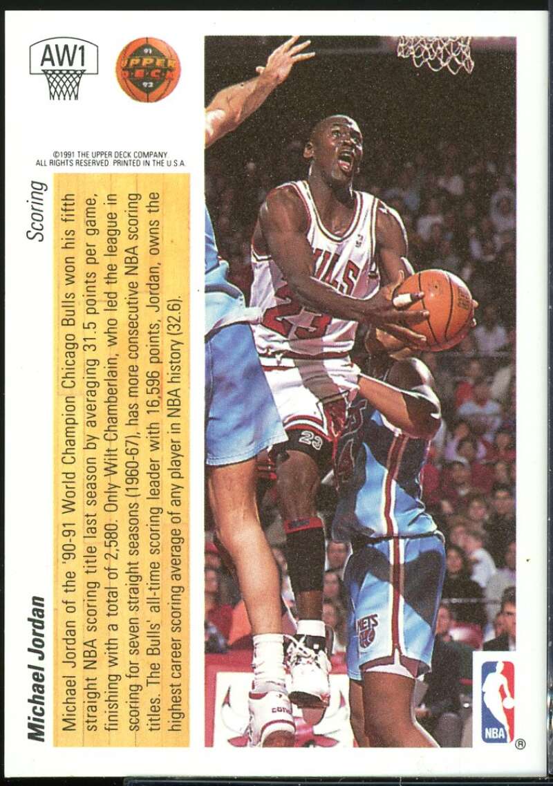 Michael Jordan/Scoring Leader 1991-92 Upper Deck Award Winner Holograms #AW1 Image 2