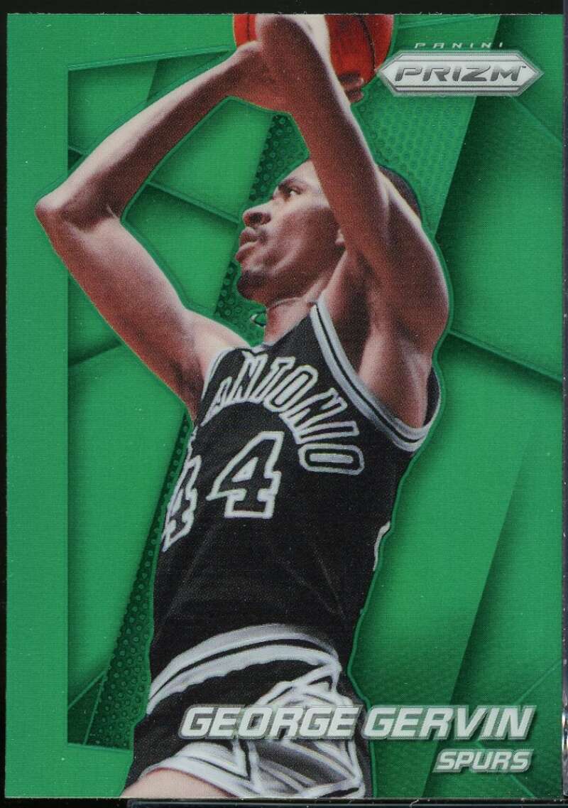 George Gervin Card 2014-15 Panini Prizm Prizms Green #219 Image 1