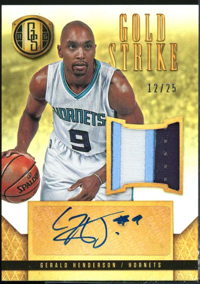 Gerald Henderson 2014-15 Panini Gold Standard Gold Strike Jersey Auto Prime #8 Image 1