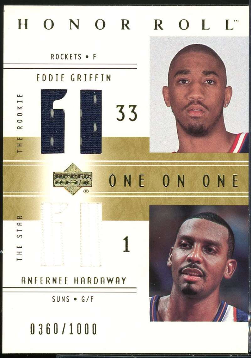 Eddie Griffin JSY RC/Anfernee Hardaway JSY 2001-02 Upper Deck Honor Roll #126 Image 1