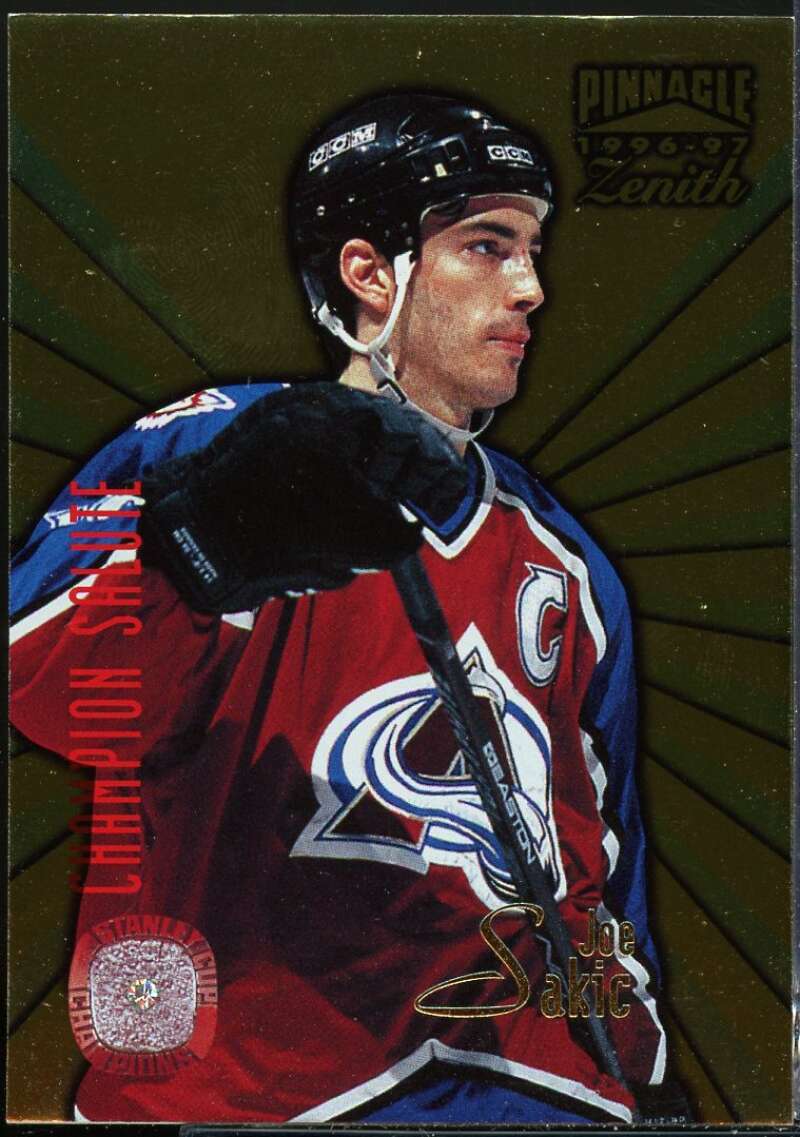 Joe Sakic Card 1996-97 Zenith Champion Salute Diamond #8 Image 1