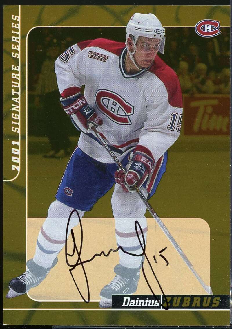 Dainius Zubrus Card 2000-01 BAP Signature Series Autographs Gold #18 Image 1