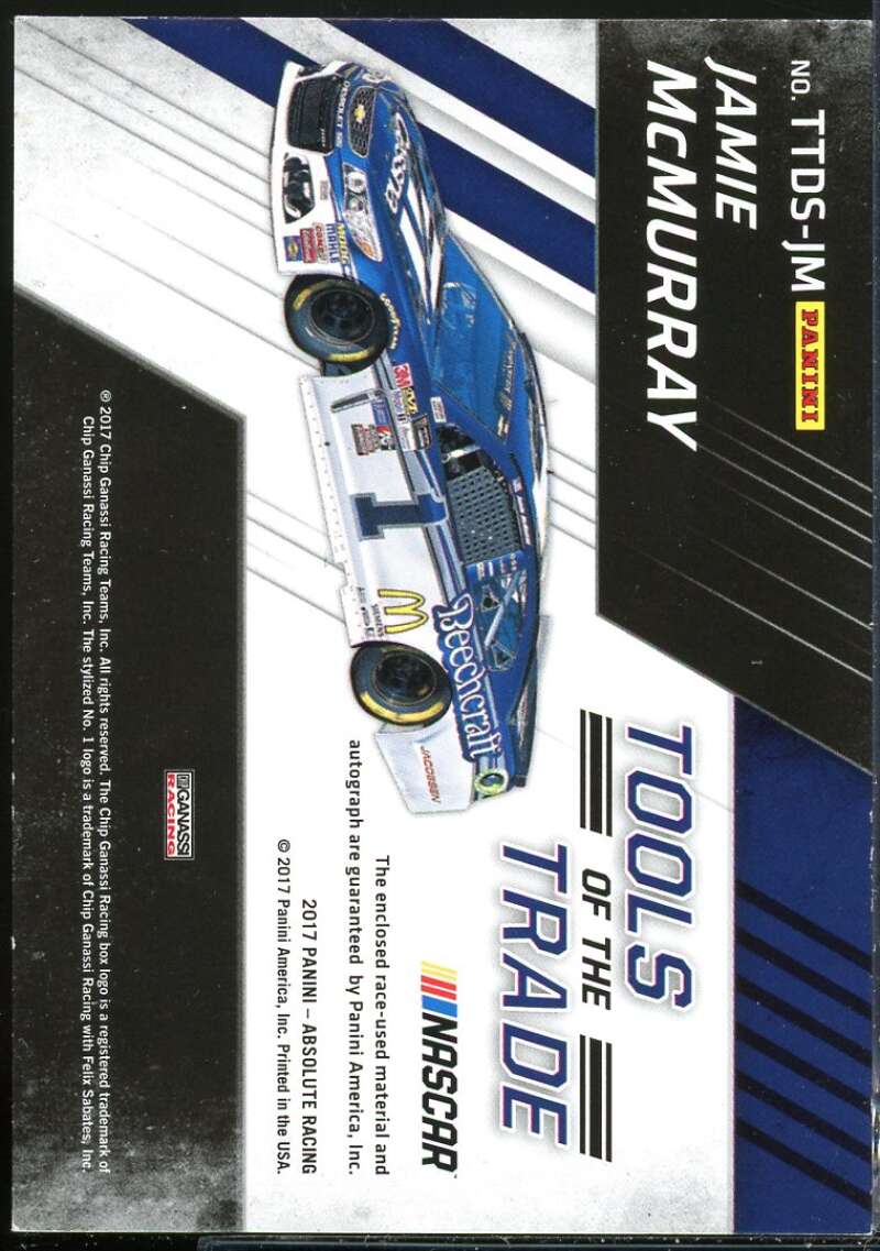 Jamie McMurray 2017 Absolute Tools of the Trade Duals Sig Spectrum Blue #16 /49 Image 2