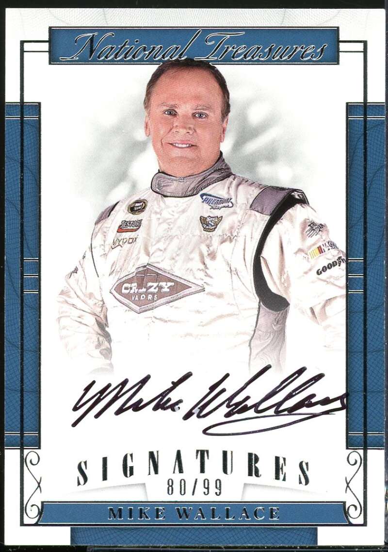 Mike Wallace Card 2017 Panini National Treasures Signatures #11 /99 Image 1