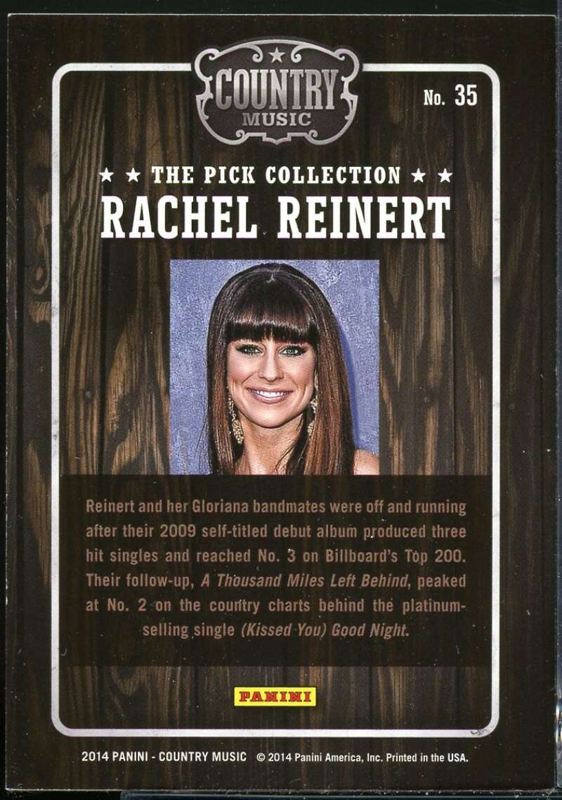 Rachel Reinert Card 2015 Country Music Pick Collection #35 Image 2