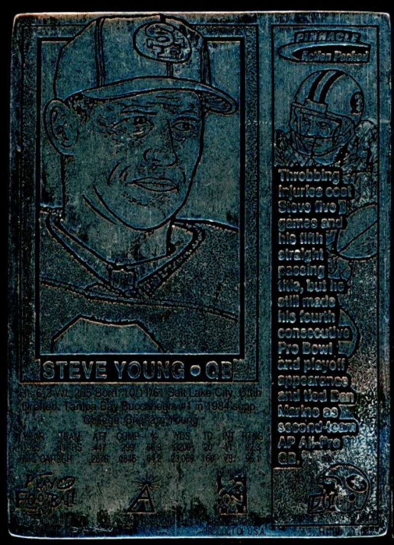 Steve Young Card 1996 Action Packed Press Plate Proofs #16 Image 2