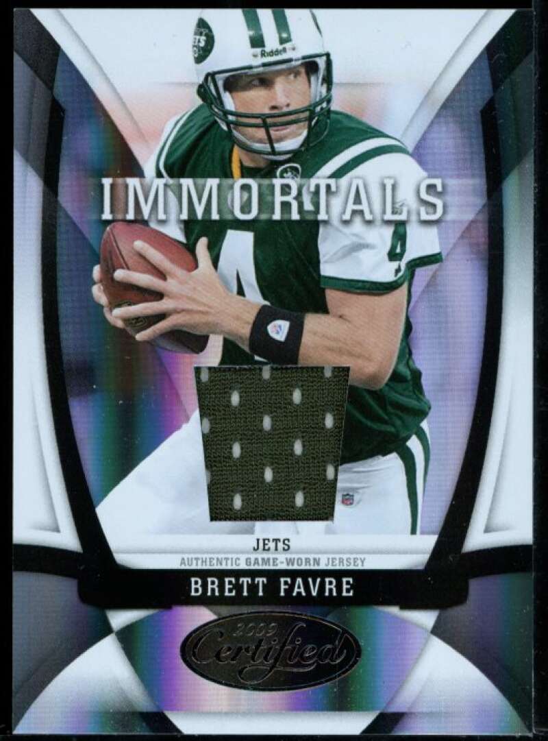 Brett Favre Card 2009 Certified Mirror Black Materials Jersey #202 Image 1