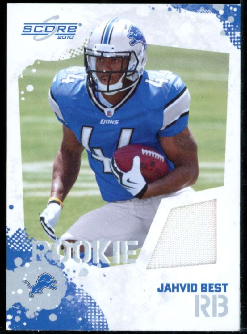 Jahvid Best Card 2010 Score Rookie Threads Materials Jersey #10 Image 1