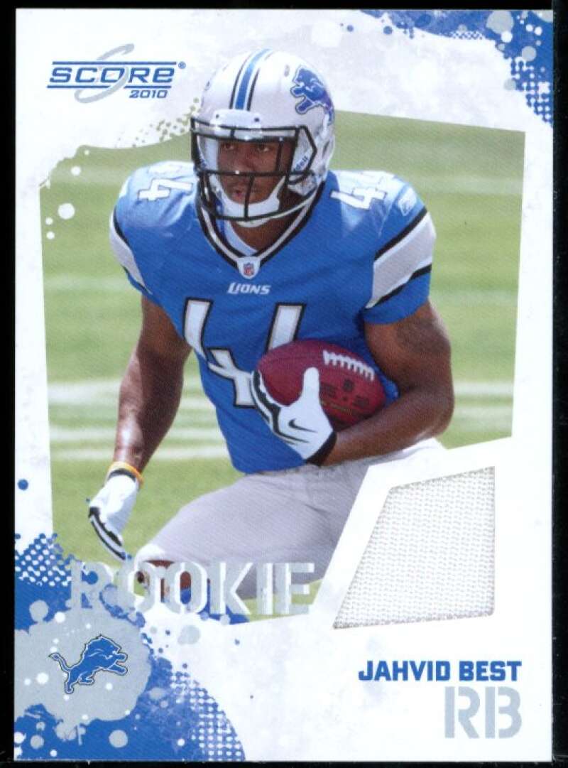 Jahvid Best Card 2010 Score Rookie Threads Materials Jersey #10 Image 1