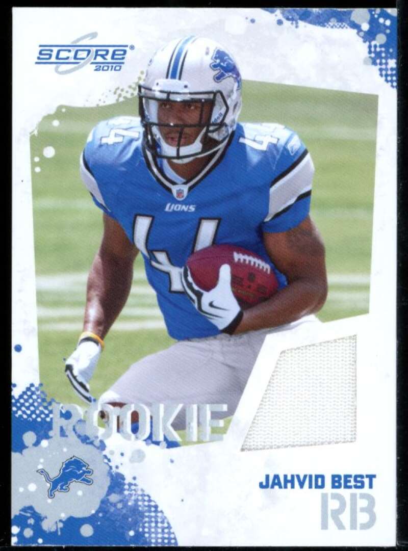 Jahvid Best Card 2010 Score Rookie Threads Materials Jersey #10 Image 1