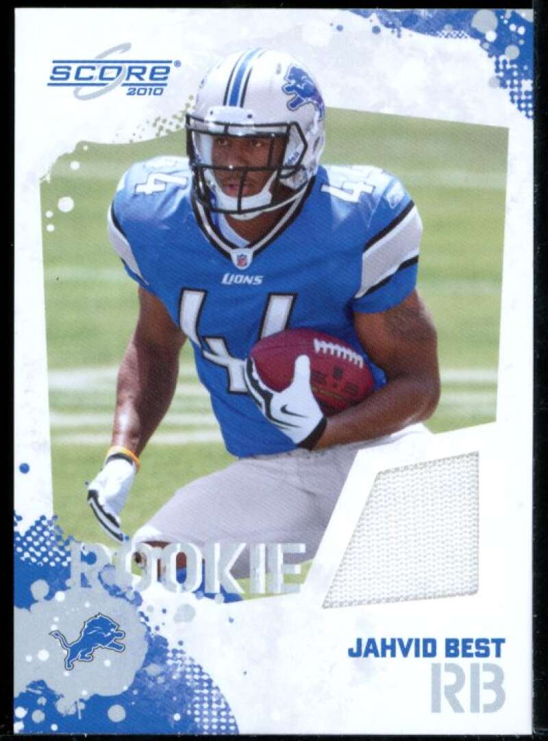 Jahvid Best Card 2010 Score Rookie Threads Materials Jersey #10 Image 1