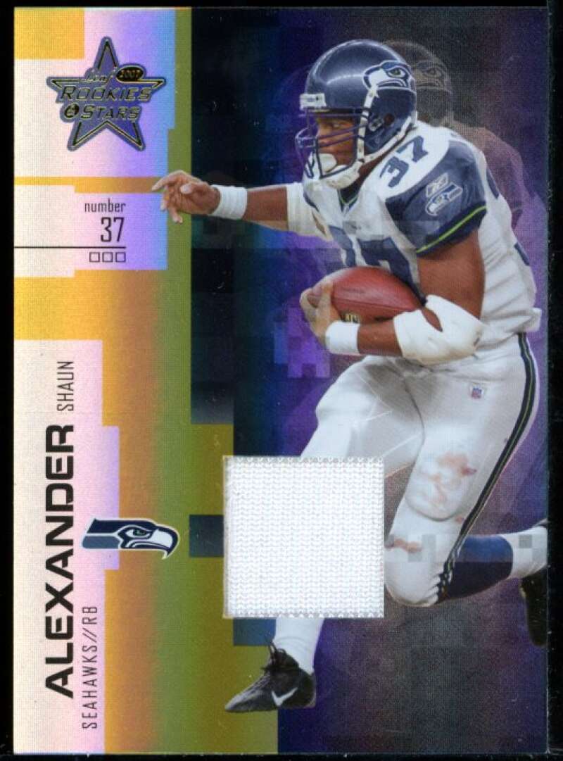 Shaun Alexander Card 2007 Leaf Rookies and Stars Materials Mirror Gold #50 Image 1