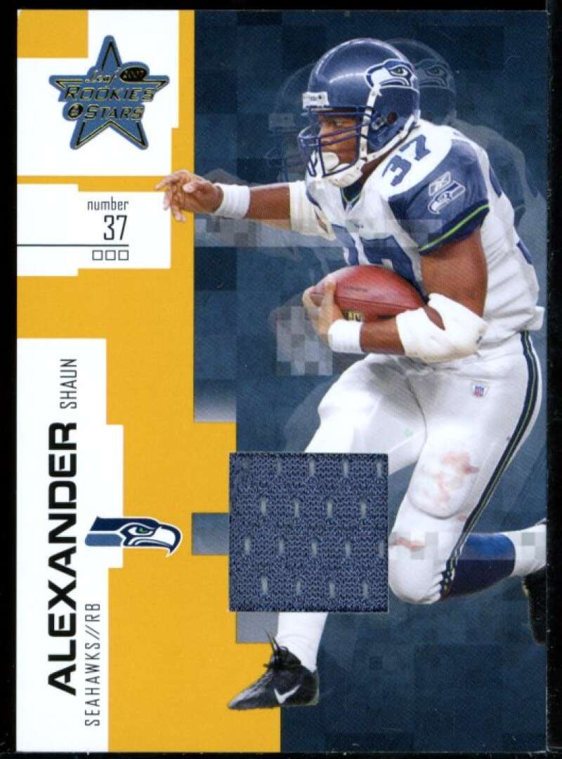 Shaun Alexander 2007 Leaf Rookies and Stars Jersey Materials Gold Retail #50 Image 1