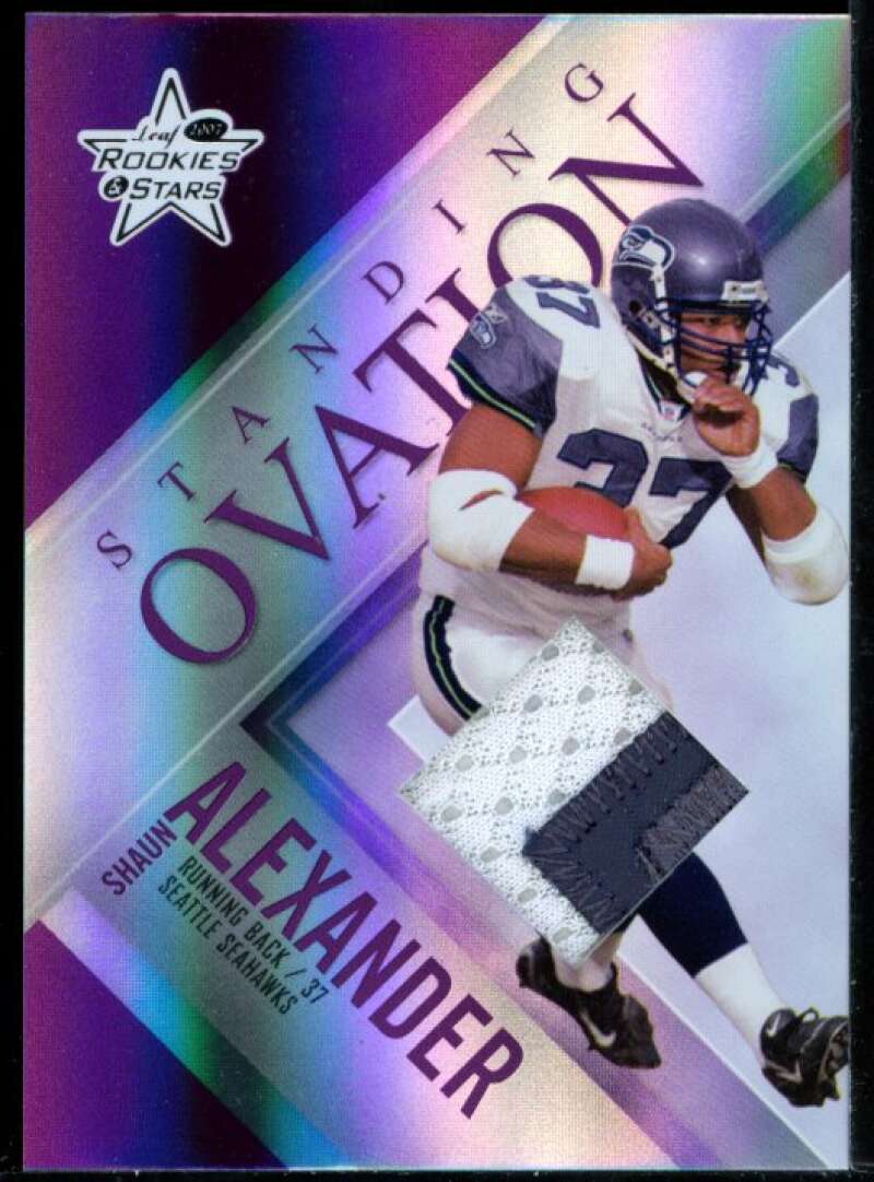 Shaun Alexander 2007 Leaf Rookies Stars Standing Ovation Jersey Purple Prime #9 Image 1