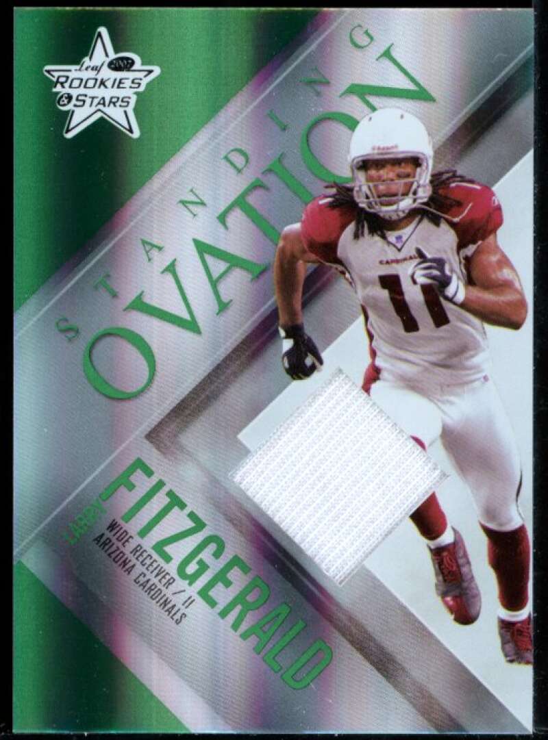 Larry Fitzgerald 2007 Leaf Rookies and Stars Standing Ovation Material Green #15 Image 1