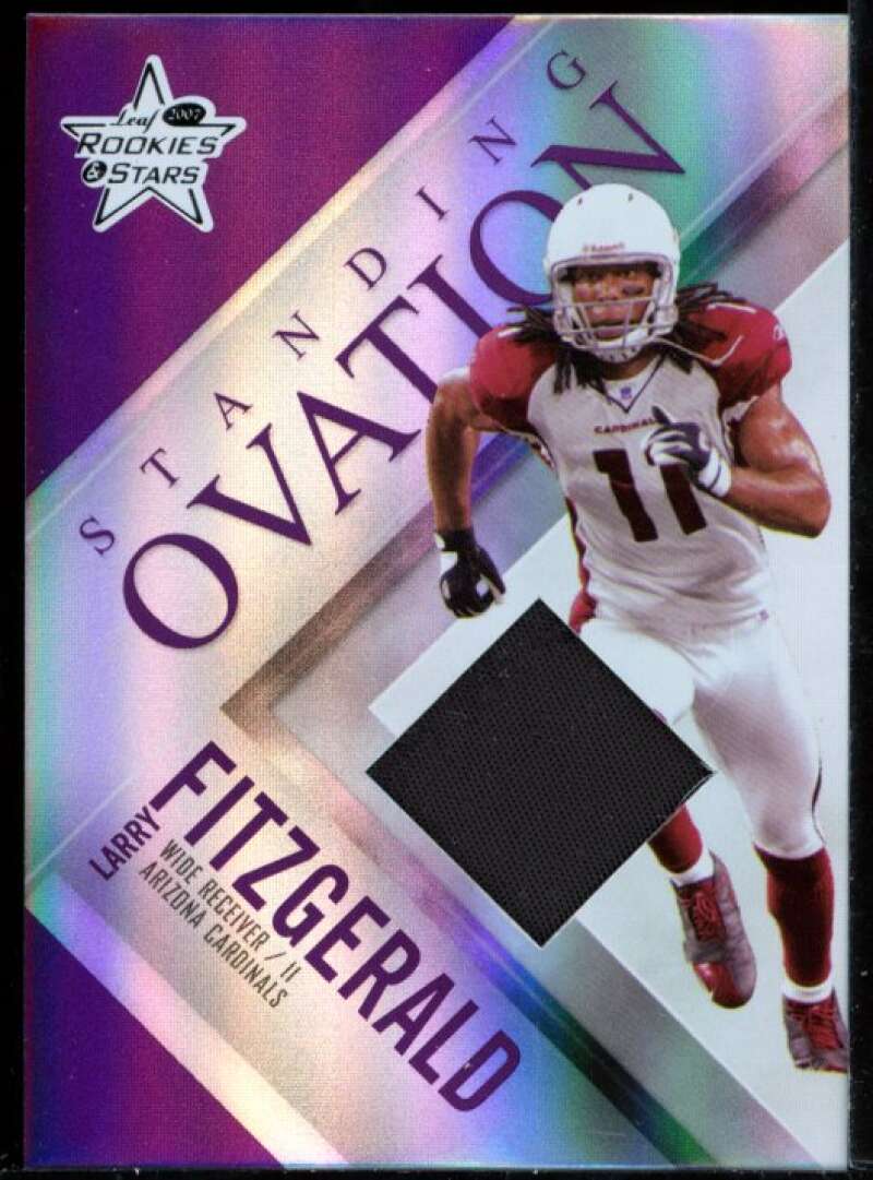 Larry Fitzgerald 2007 Rookies n Stars Standing Ovation Material Purple Prime #15 Image 1