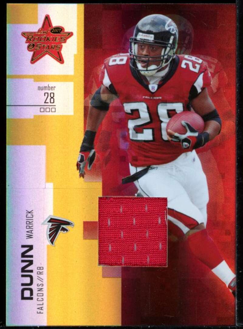 Warrick Dunn Card 2007 Leaf Rookies and Stars Jersey Materials Gold #27 Image 1