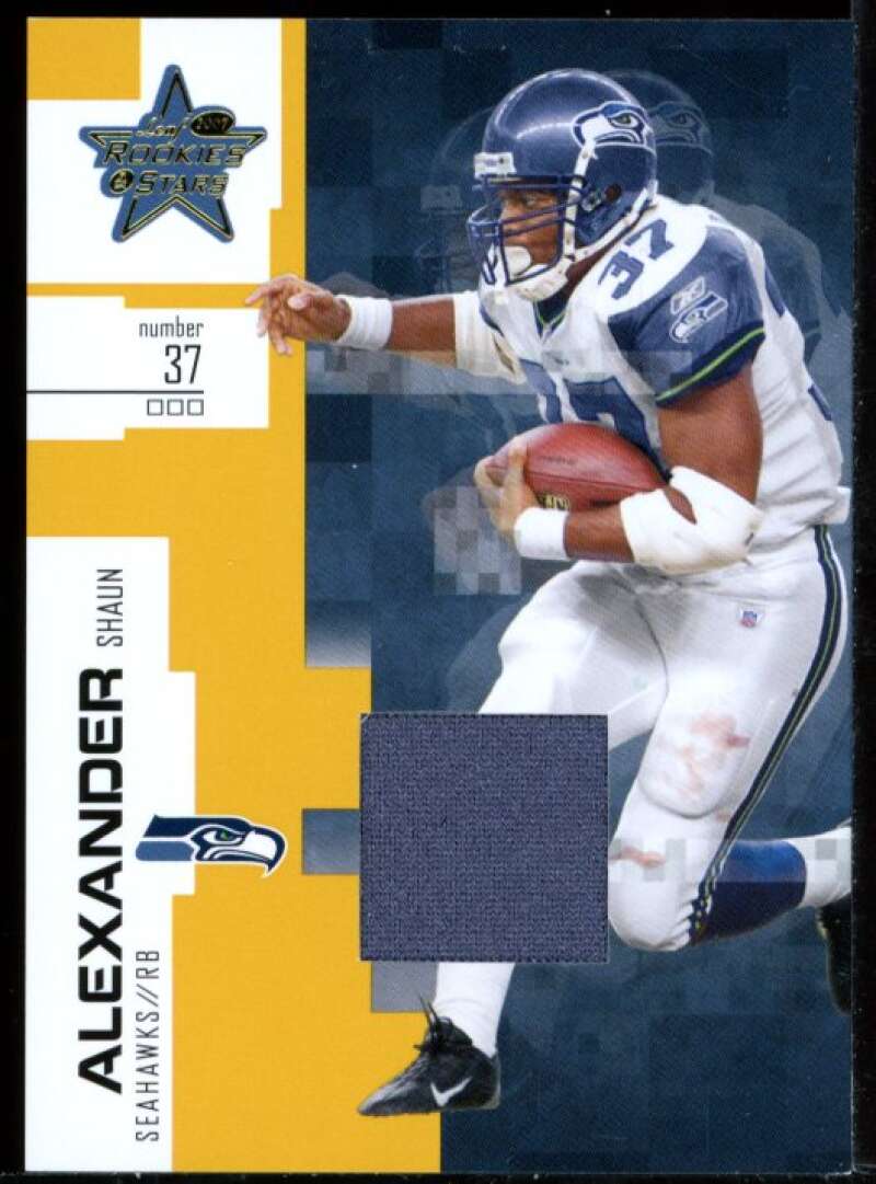 Shaun Alexander Card 2007 Leaf Rookies and Stars Longevity Materials Gold #50 Image 1