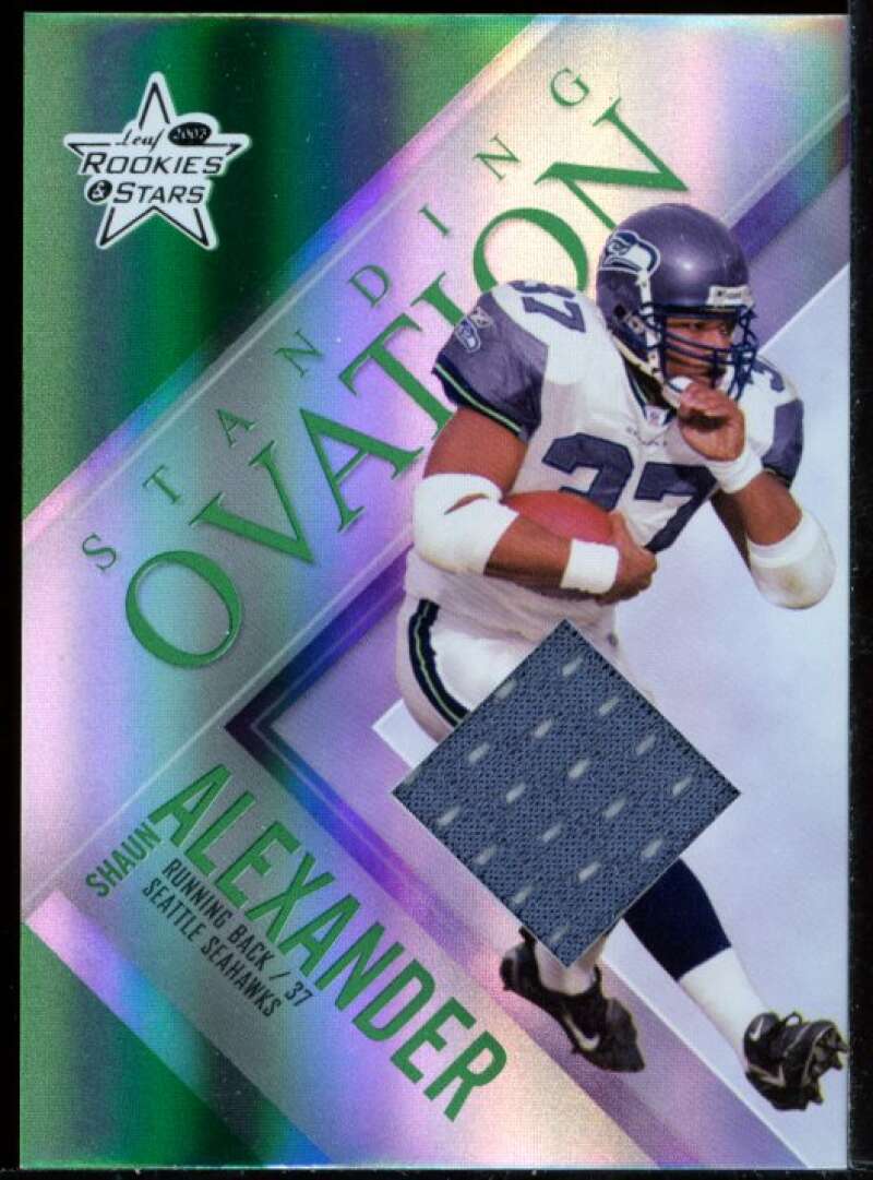 Shaun Alexander 2007 Leaf Rookies and Stars Standing Ovation Materials Green #9 Image 1