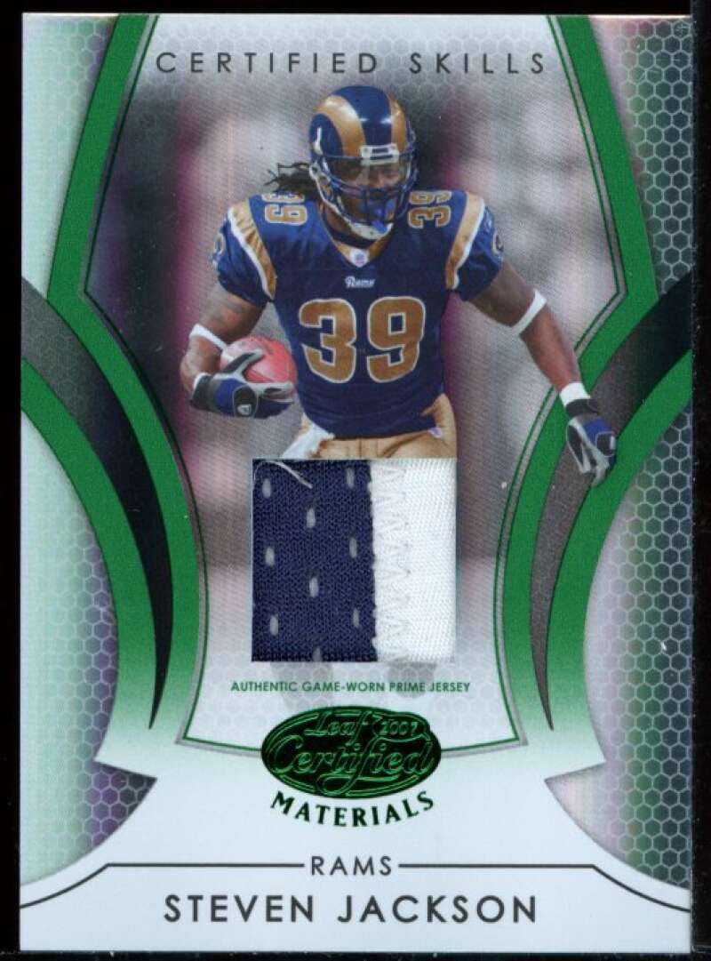 Steven Jackson Card 2007 Leaf Certified Materials Certified Skills Jersey #7 Image 1