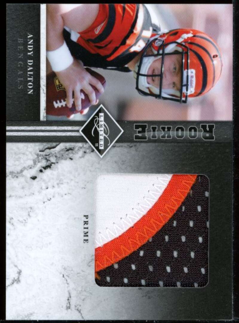 Andy Dalton Rookie Card 2011 Limited Rookie Prime Jumbo Jersey Materials #13 Image 1