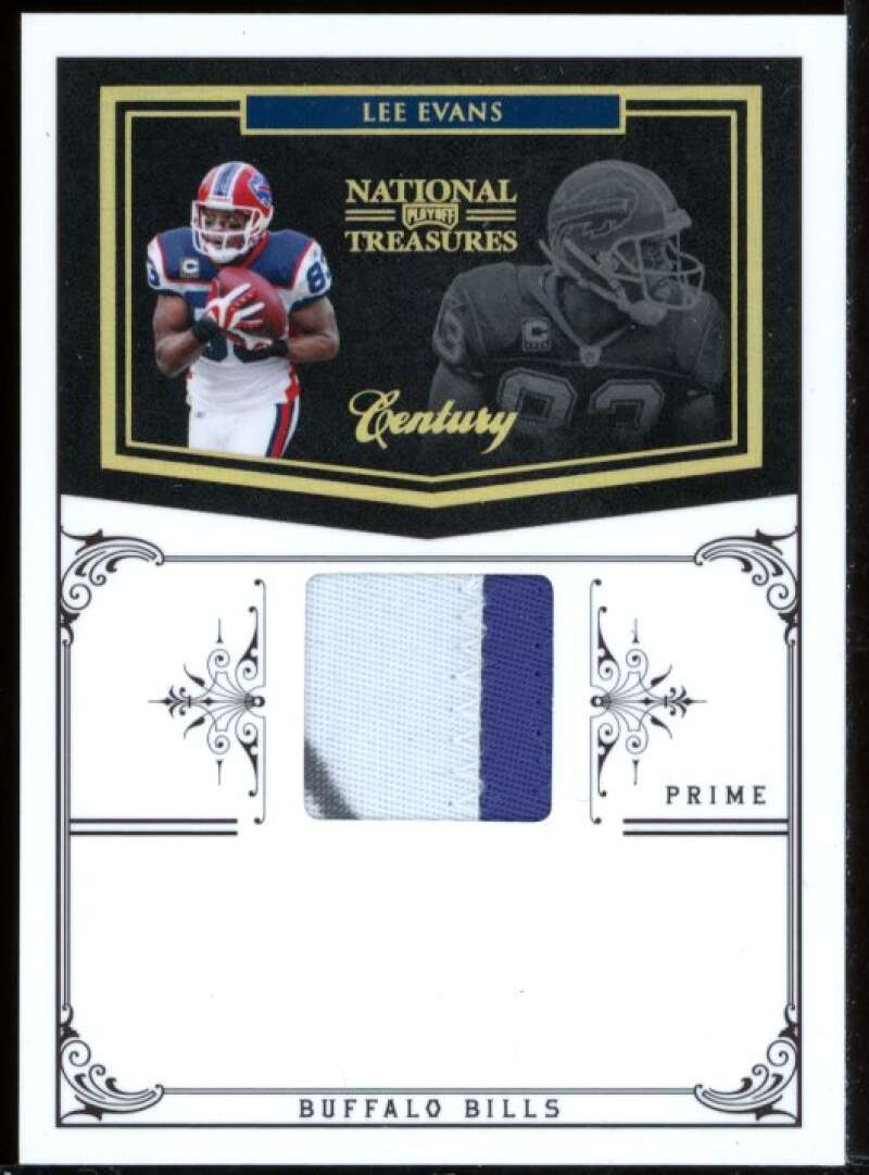 Lee Evans Card 2010 National Treasures Century Material Prime Jersey #16 Image 1