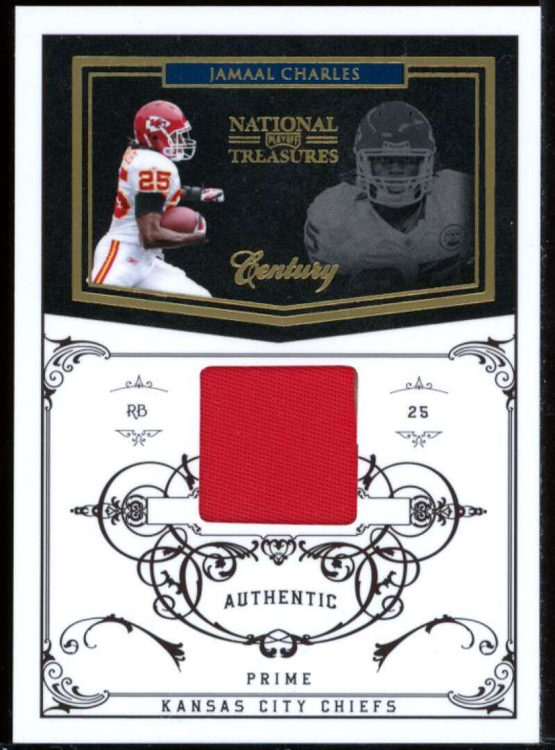 Jamaal Charles 2010 Playoff National Treasures Century Material Prime Jersey #71 Image 1