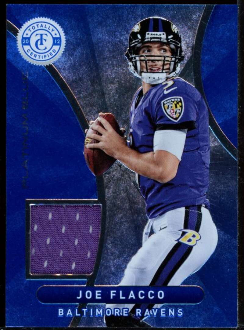 Joe Flacco Ravens Card 2012 Totally Certified Blue Materials Jersey #6 Image 1