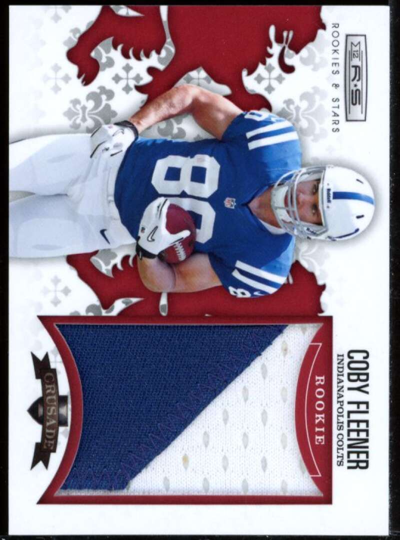 Coby Fleener Card 2012 Rookies and Stars Rookie Crusade Red Prime Jersey #15 Image 1