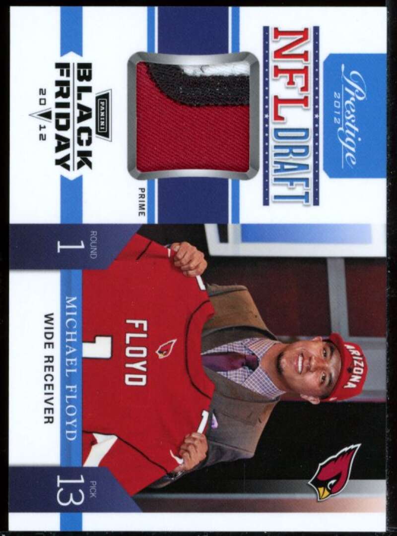 Michael Floyd 2012 Prestige NFL Draft Materials Black Friday Prime Jersey #12 Image 1