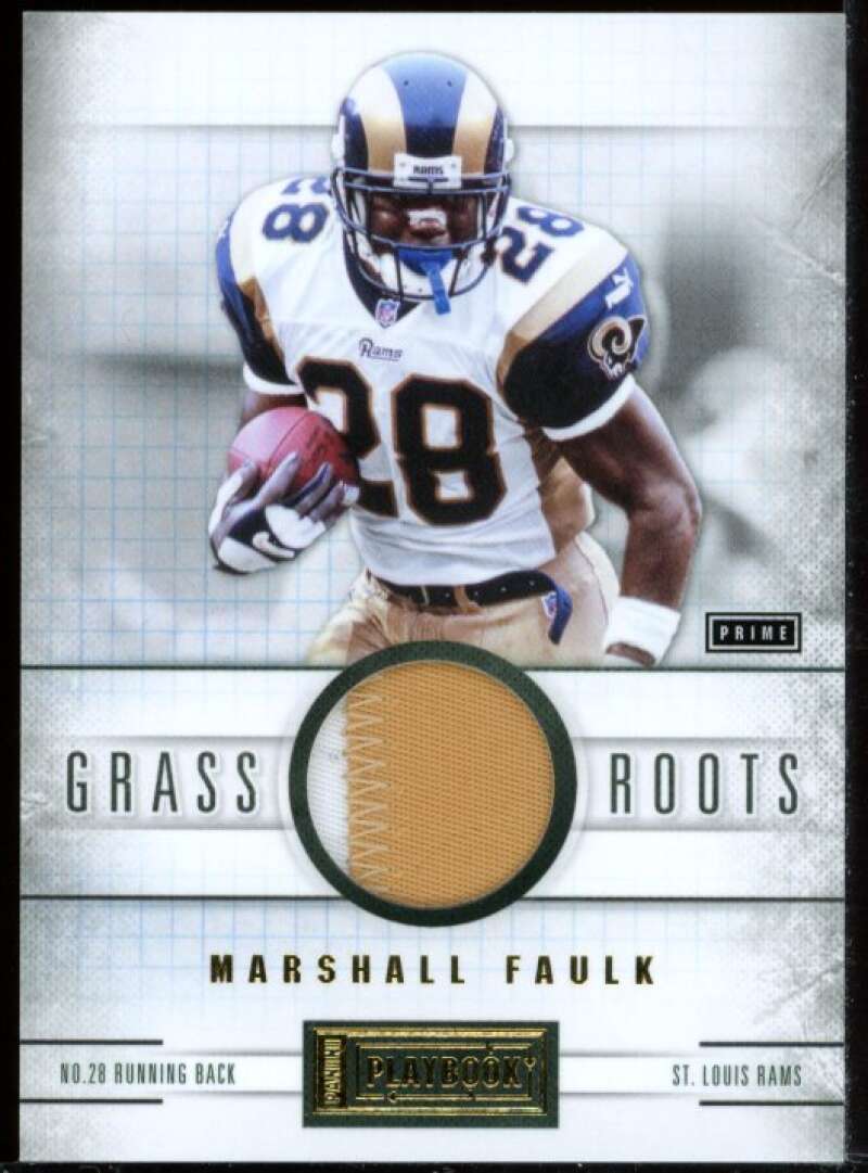 Marshall Faulk Card 2011 Panini Playbook Grass Roots Materials Prime Jersey #44 Image 1