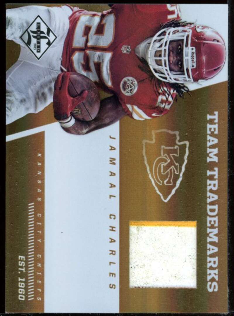 Jamaal Charles Card 2013 Limited Team Trademarks Prime Materials Jersey #16 Image 1