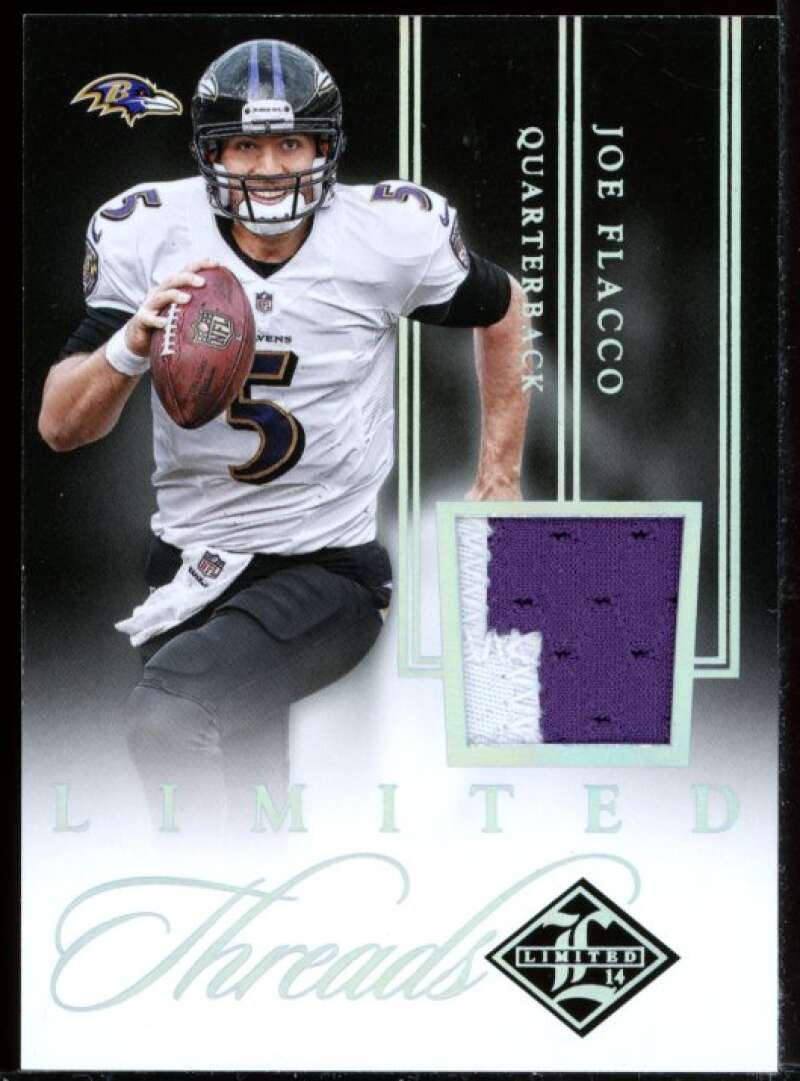 Joe Flacco Card 2014 Limited Threads Materials Jersey #THJF Image 1