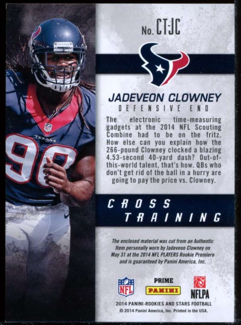 Jadeveon Clowney 2014 Rookies and Stars Cross Training Materials Prime #CTJC Image 2