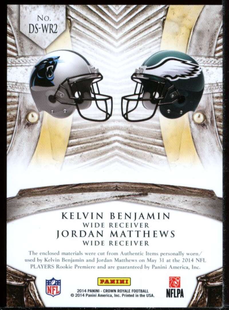 Jordan Matthews Kelvin Benjamin 2014 Crown Royale Dual Rookie Silhouettes #DSWR2 Image 2