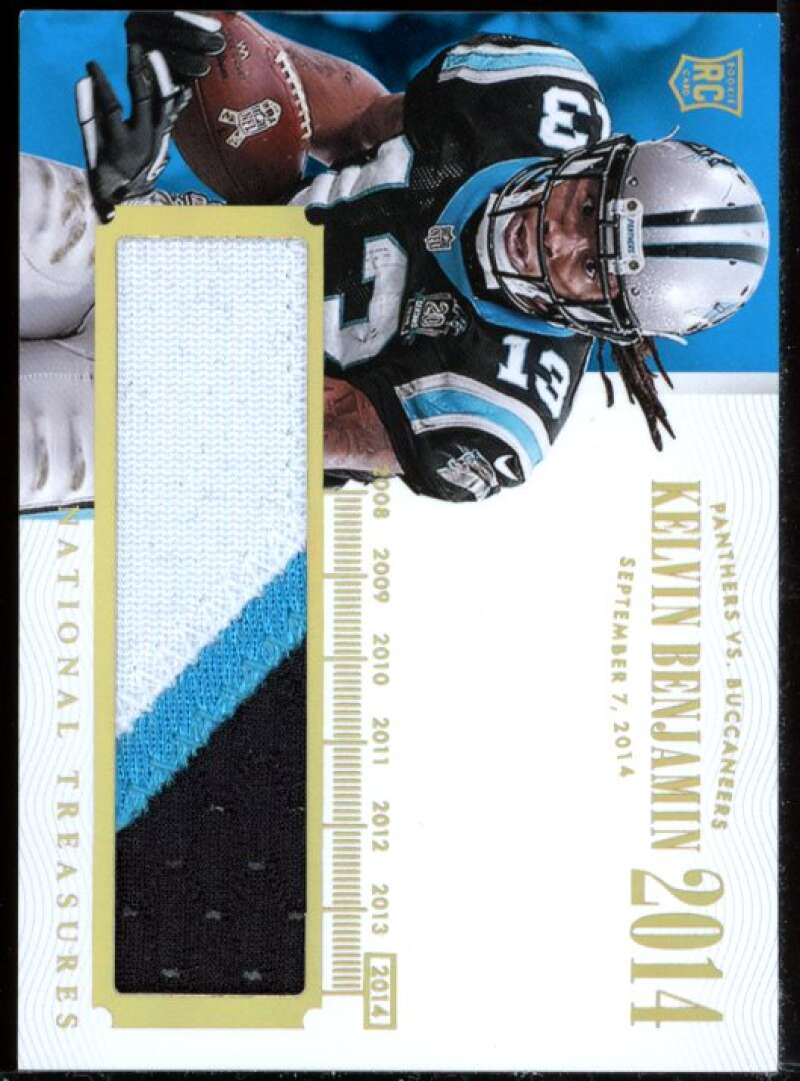 Kelvin Benjamin 2014 National Treasures Rookie Timeline Materials Jersey #KB Image 1