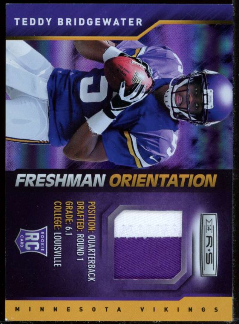 Teddy Bridgewater Card 2014 Rookies and Stars Freshman Orientation Jersey #TB Image 1