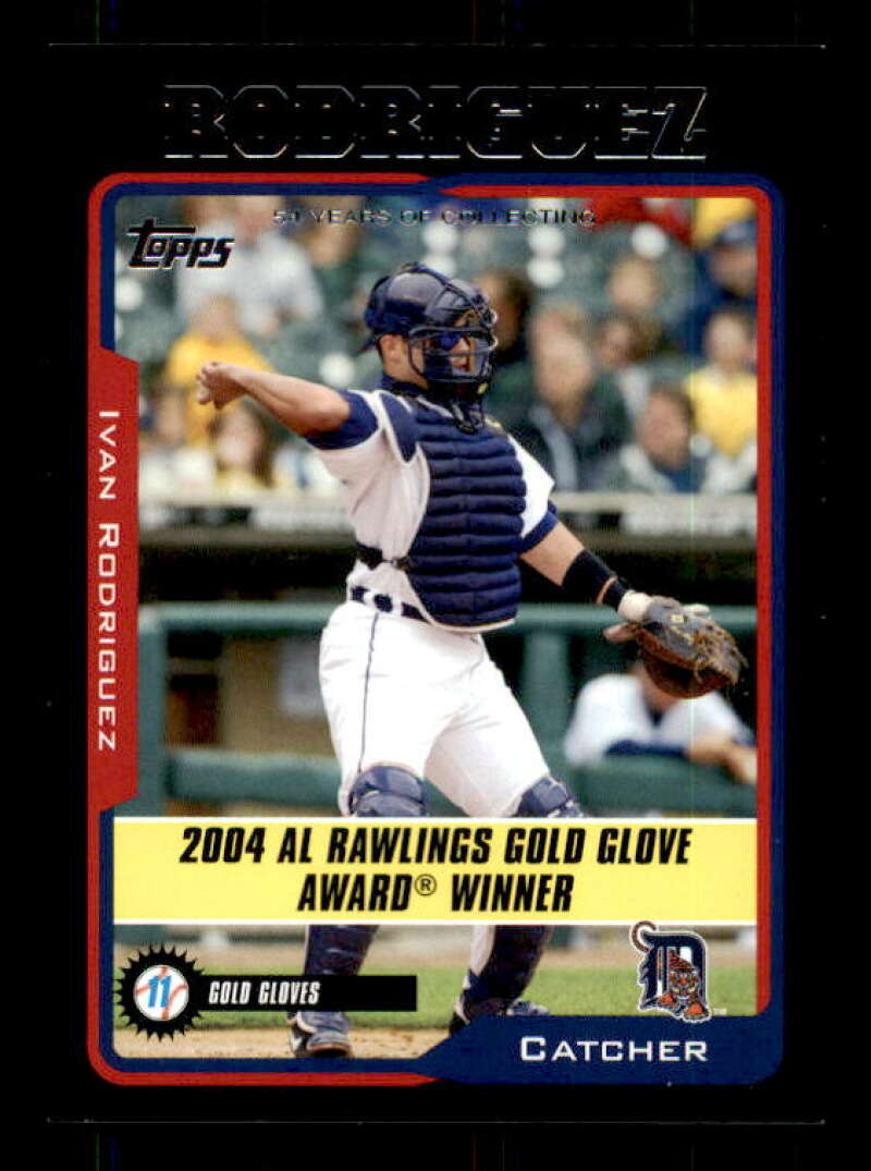 Ivan Rodriguez GG Card 2005 Topps Black #696 Image 1