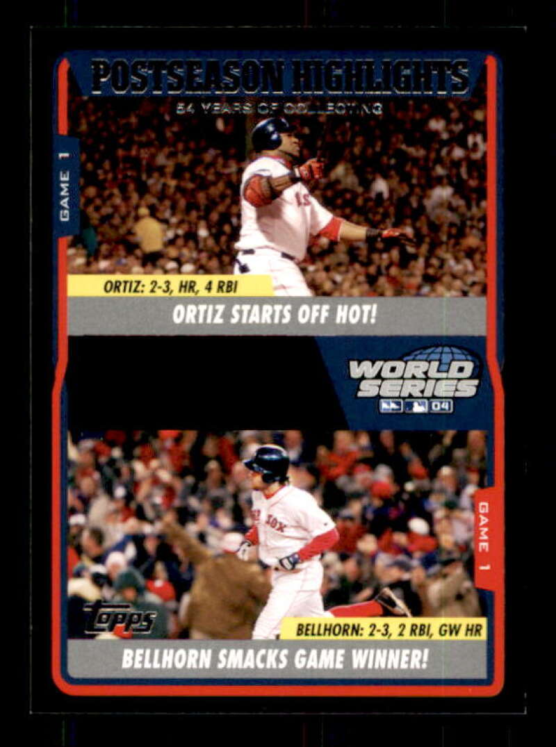 David Ortiz/Mark Bellhorn WS1 Card 2005 Topps Black #731 Image 1