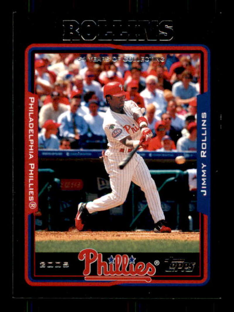 Jimmy Rollins Card 2005 Topps Black #76 Image 1