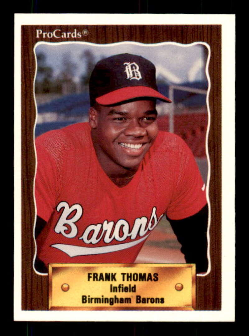 Frank Thomas Rookie Card 1990 Birmingham Barons ProRookie Cards #1116 Image 1