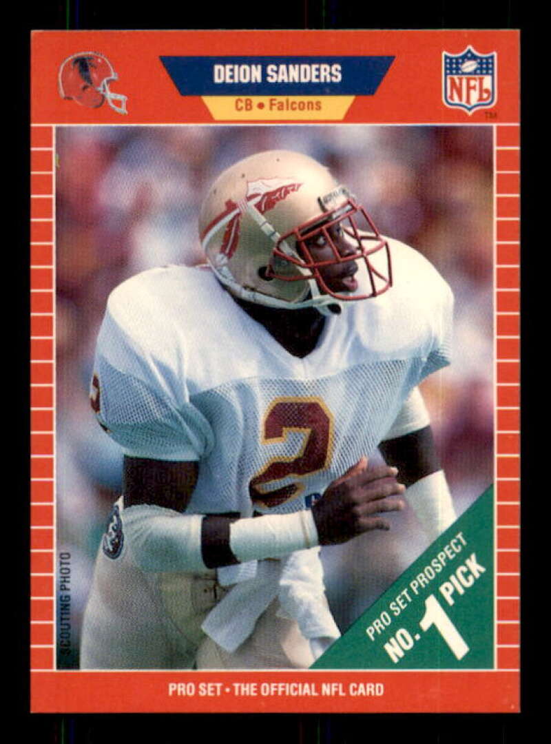 Deion Sanders Rookie Card 1989 Pro Set #486 Image 1