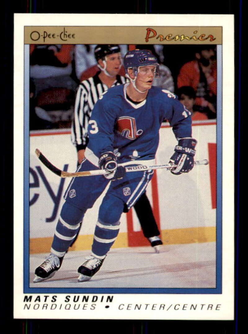 Mats Sundin Rookie Card 1990-91 OPC Premier #114 Image 1