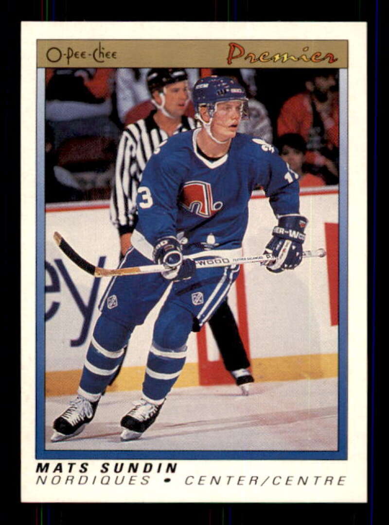 Mats Sundin Rookie Card 1990-91 OPC Premier #114 Image 1