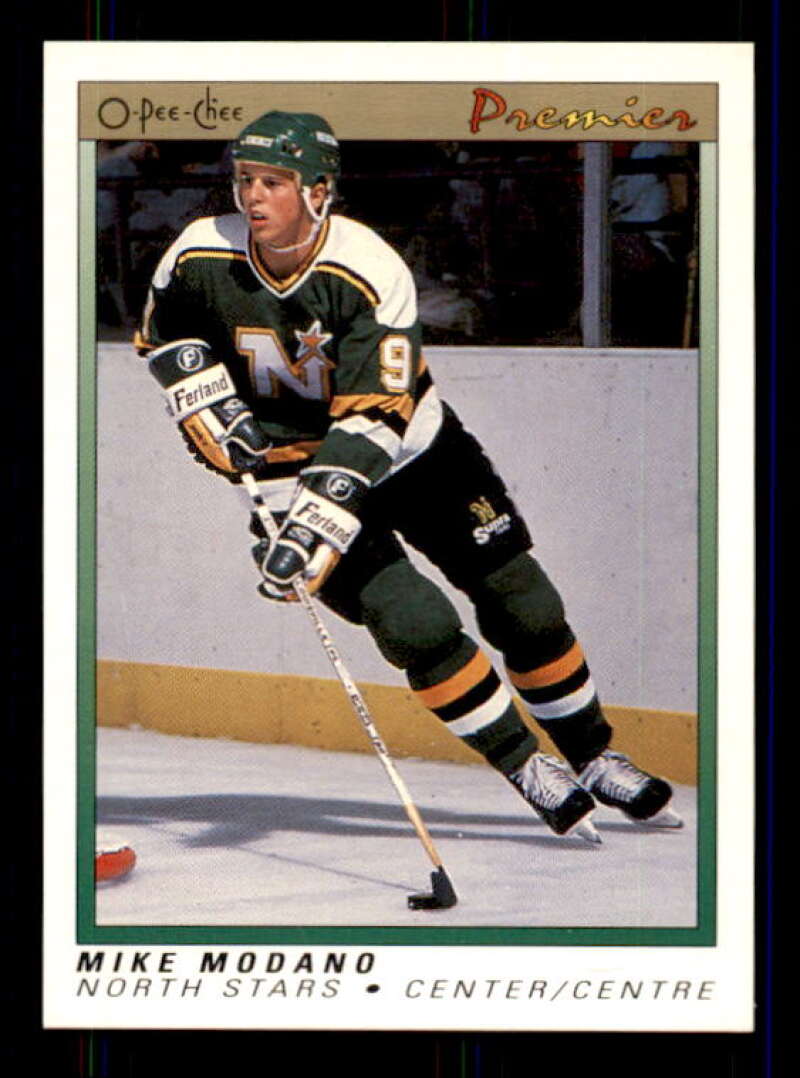 Mike Modano Rookie Card 1990-91 OPC Premier #74 Image 1